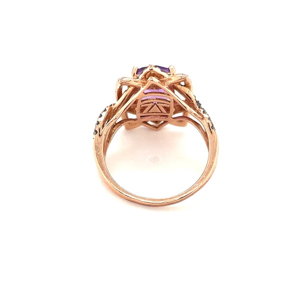 LeVian 14k Amethyst and Diamond ring - Picture 6 of 11